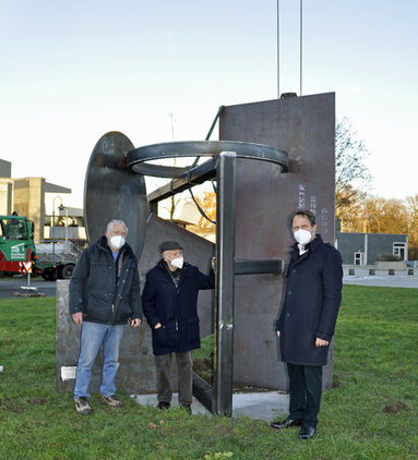 Friedel Engstenberg (Mitte), OB Uwe Richrath (re), Klaus Wolf