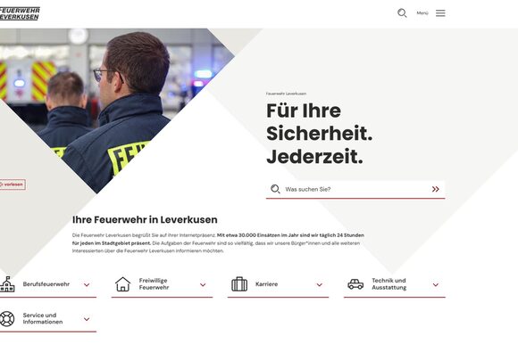 Screenshot Website Feuerwehr