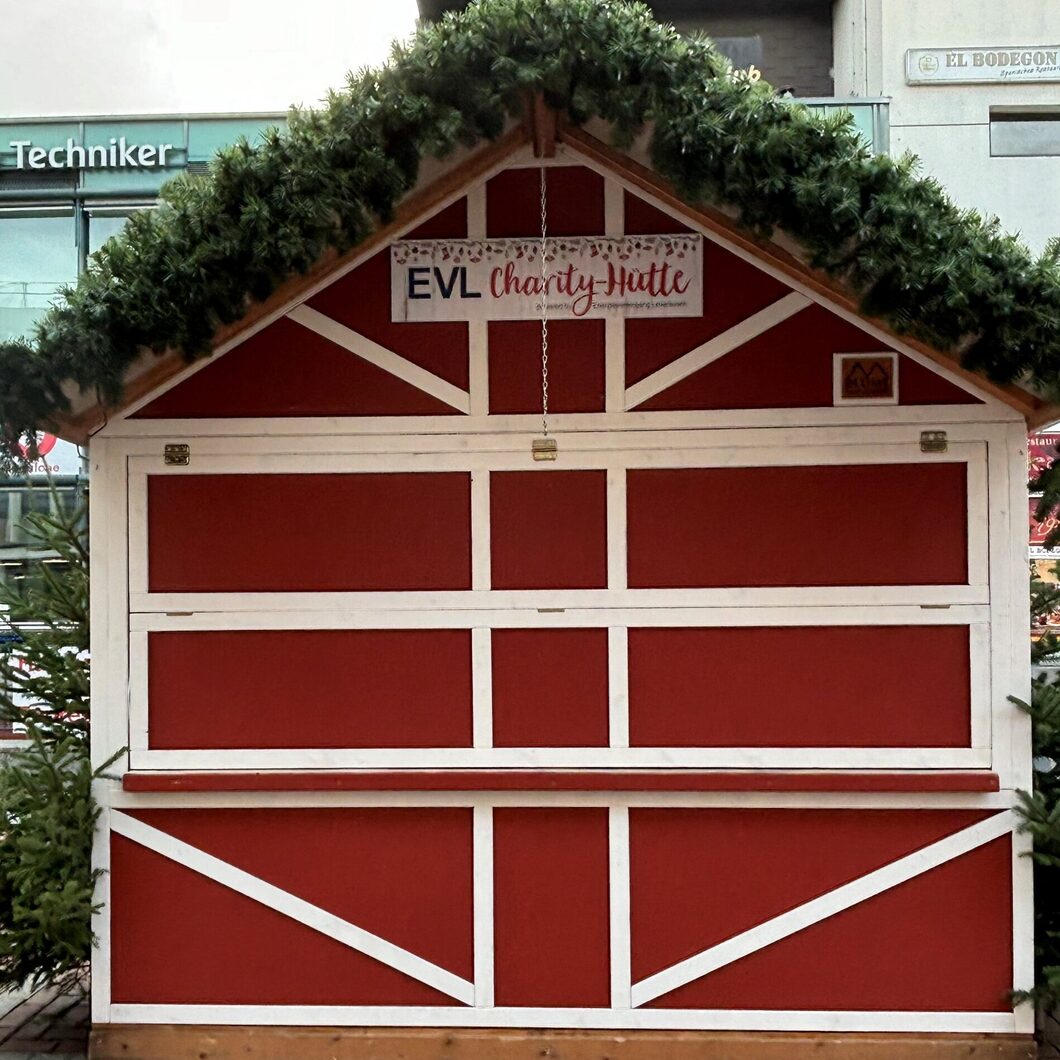 Ansicht der Hütte in der Fußgängerzone