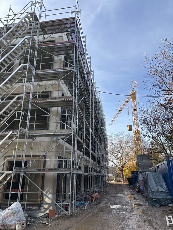 Außenansicht Rohbau Regenbogenschule