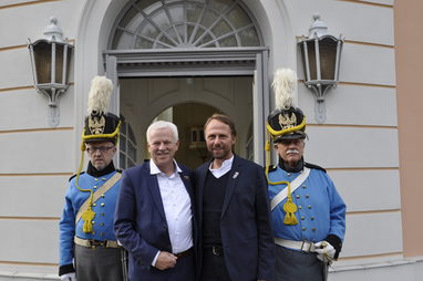 Schwedts Bürgermeister Polzehl begrüßte OB Richrath