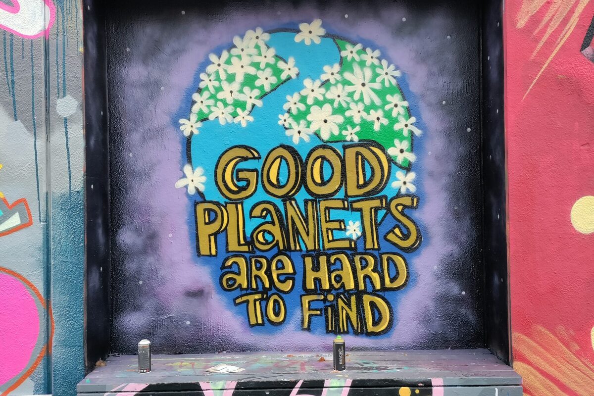 Graffiti "Good Planets are hard to find"