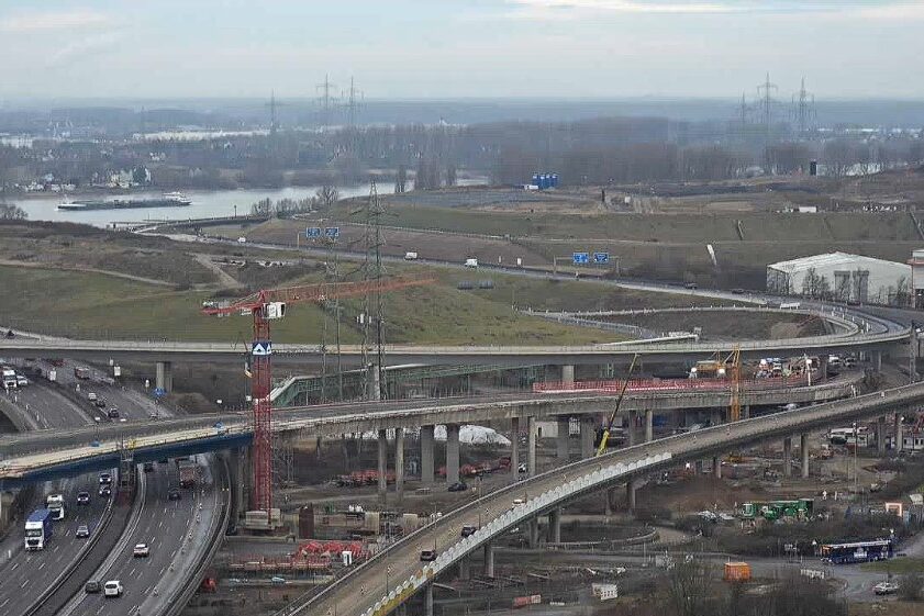 Ein Sreenshot der Autobahn Leverkusen von der Webcam der EVL