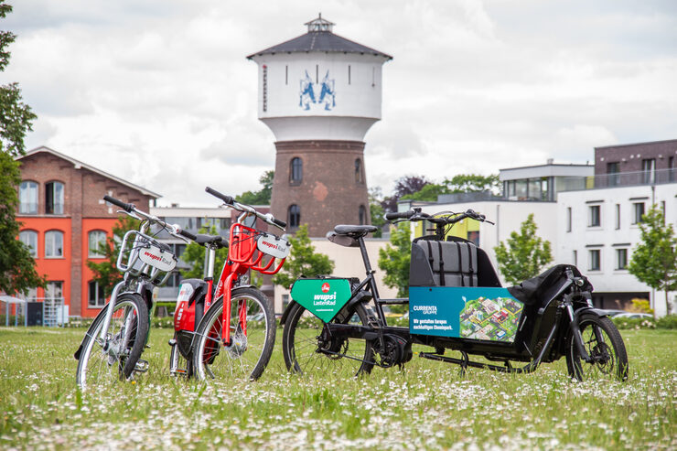 Die drei Fahrräder der wupsi nebeneinander