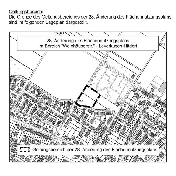 Geltungsbereiches der 28. Änderung des Flächennutzungsplans