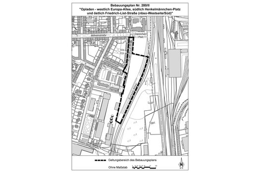 Geltungsbereich des Bebauungsplan Nr. 280 II