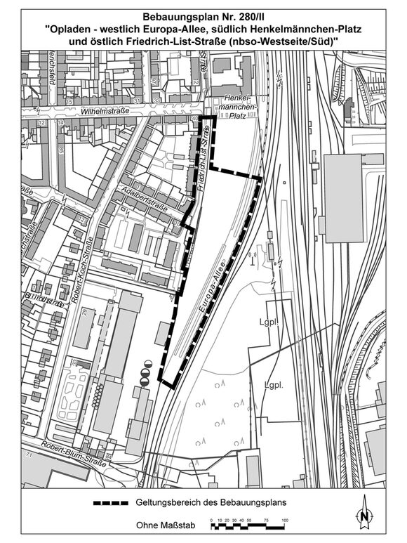 Geltungsbereich des Bebauungsplan Nr. 280 II