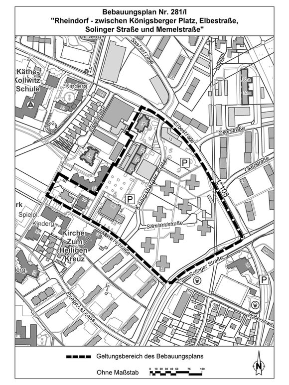 Geltungsbereich des Bebauungsplan Nr. 281/I