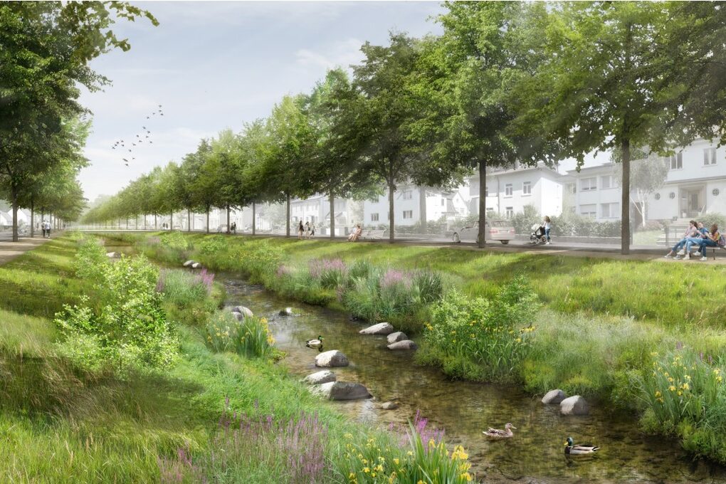 Überschwemmung Wiembach 2021/Visualisierung Bachaufweitung