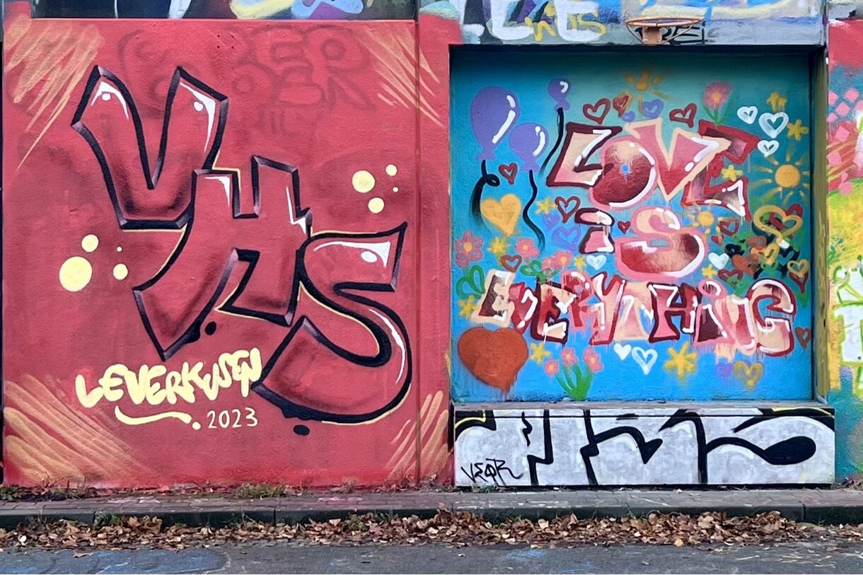 Graffiti von der Volkshochschule Leverkusen