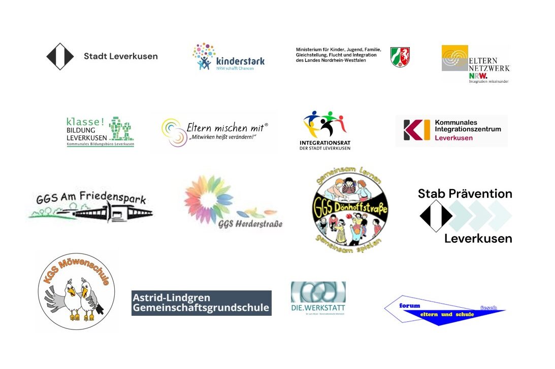 Logos der Partner*innen des Kooperationsnetzwerk Eltern Mischen Mit