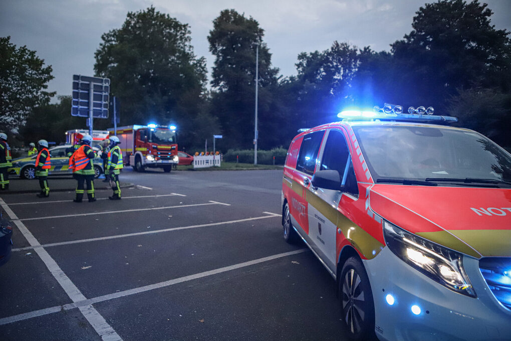 NEF an der Einsatzstelle